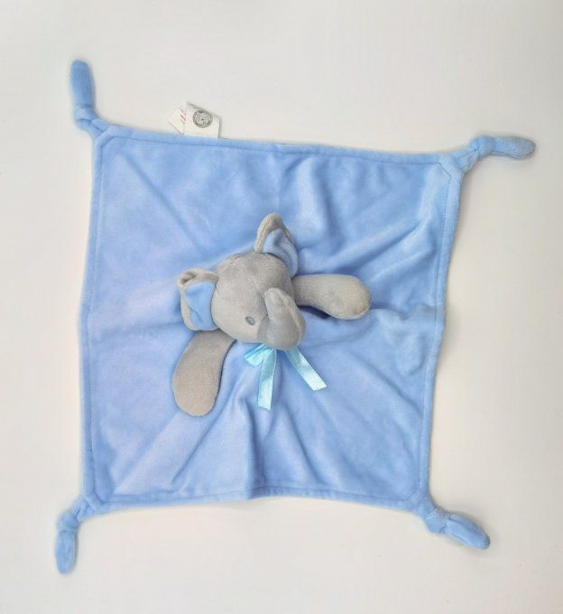 doudou éléphant bleu personnalisé (disponible en rose)